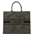 Book Tote Camouflage Embroidered Canvas Large