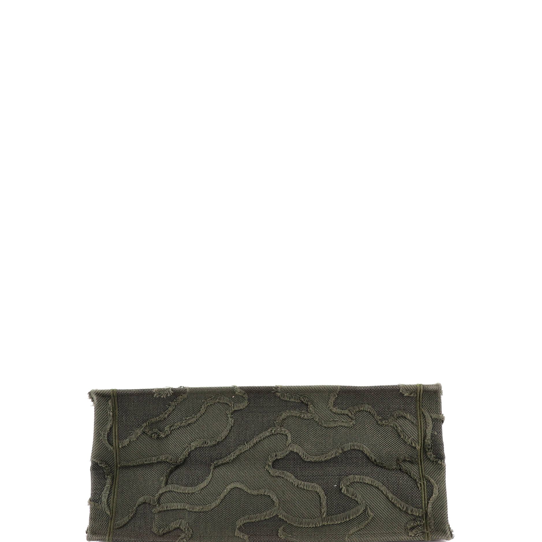 Book Tote Camouflage Embroidered Canvas Large