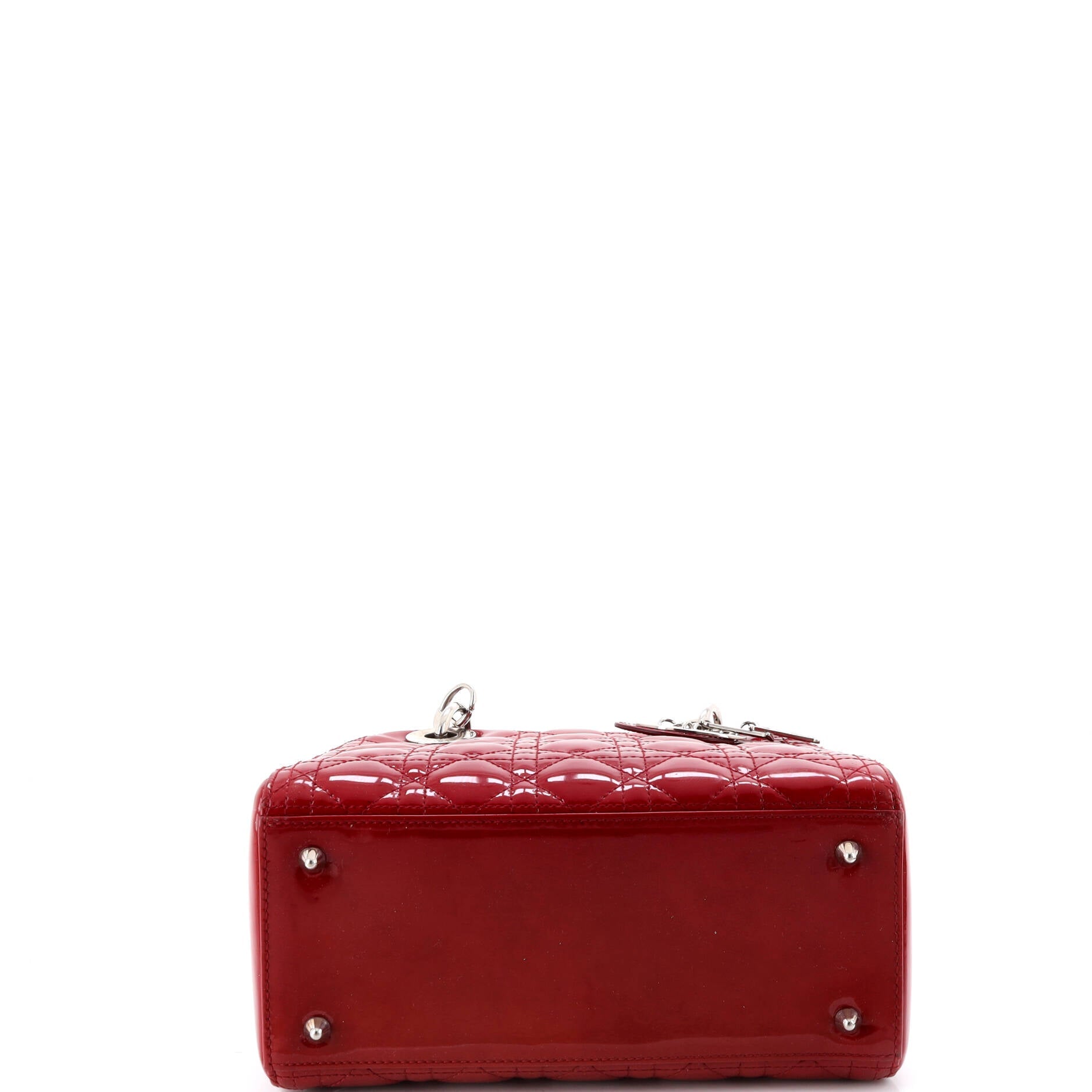 Lady Dior Bag Cannage Quilt Patent Medium