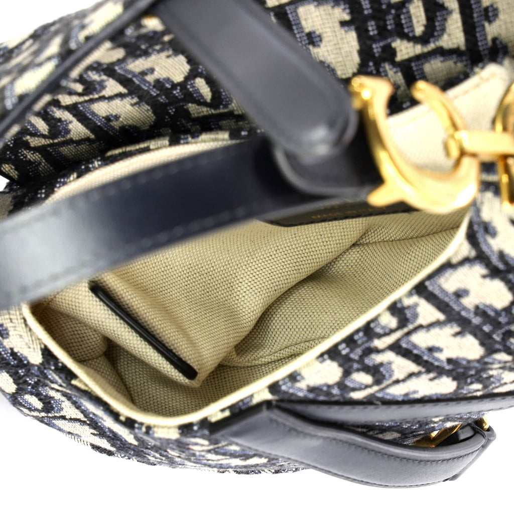 Saddle Handbag Oblique Canvas Mini