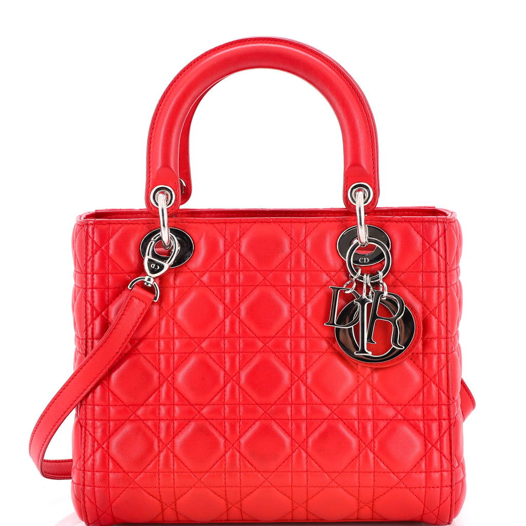 Lady Dior Bag Cannage Quilt Lambskin Medium