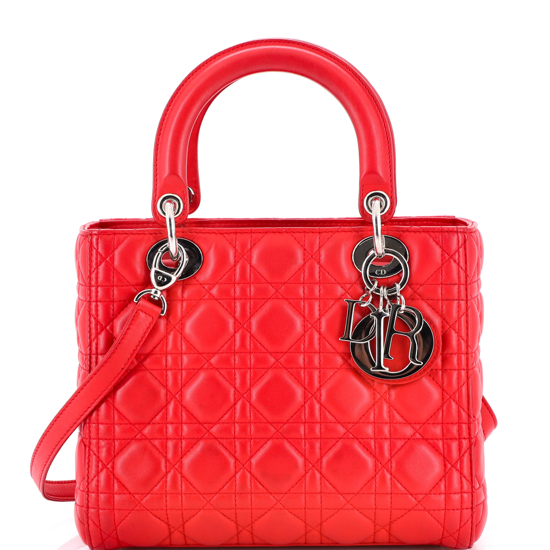 Lady Dior Bag Cannage Quilt Lambskin Medium