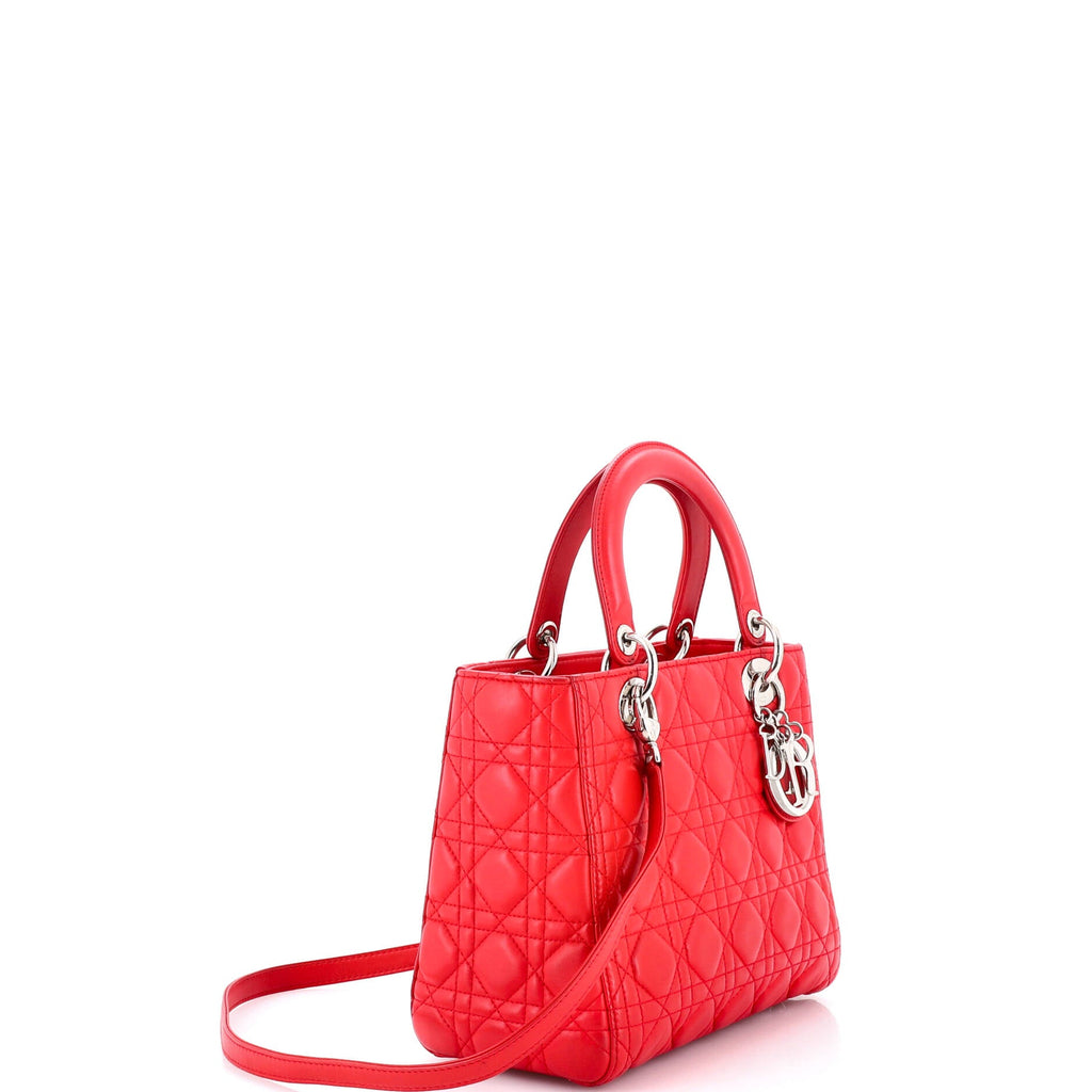 Lady Dior Bag Cannage Quilt Lambskin Medium