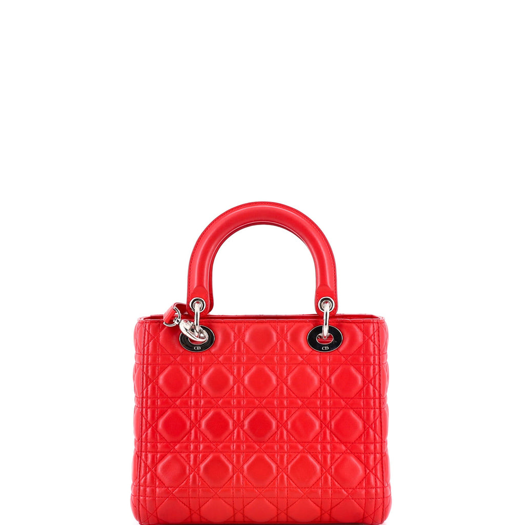 Lady Dior Bag Cannage Quilt Lambskin Medium