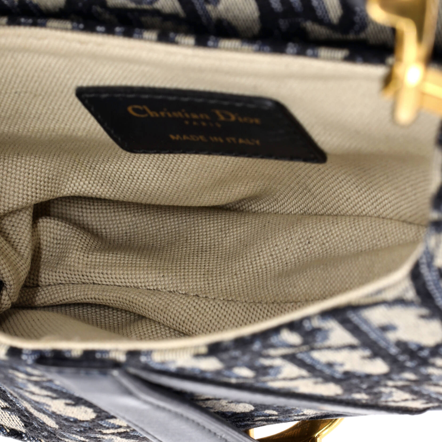 Saddle Handbag Oblique Canvas Mini