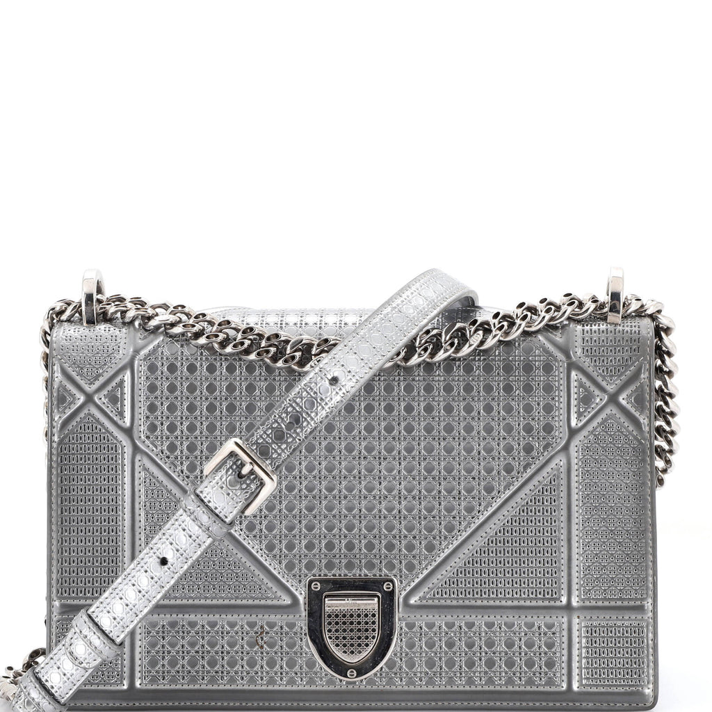 Diorama Flap Bag Cannage Embossed Calfskin Medium