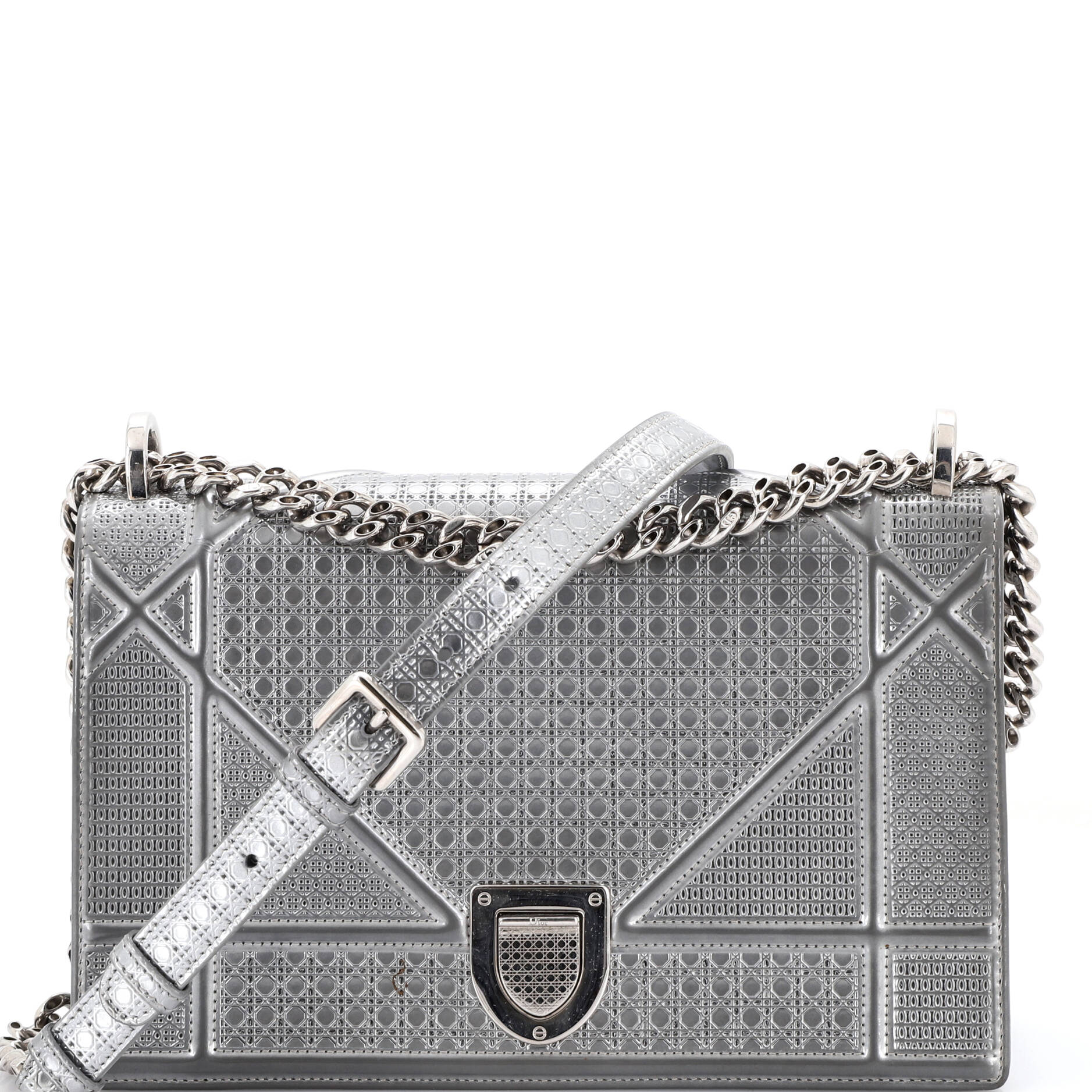 Diorama Flap Bag Cannage Embossed Calfskin Medium