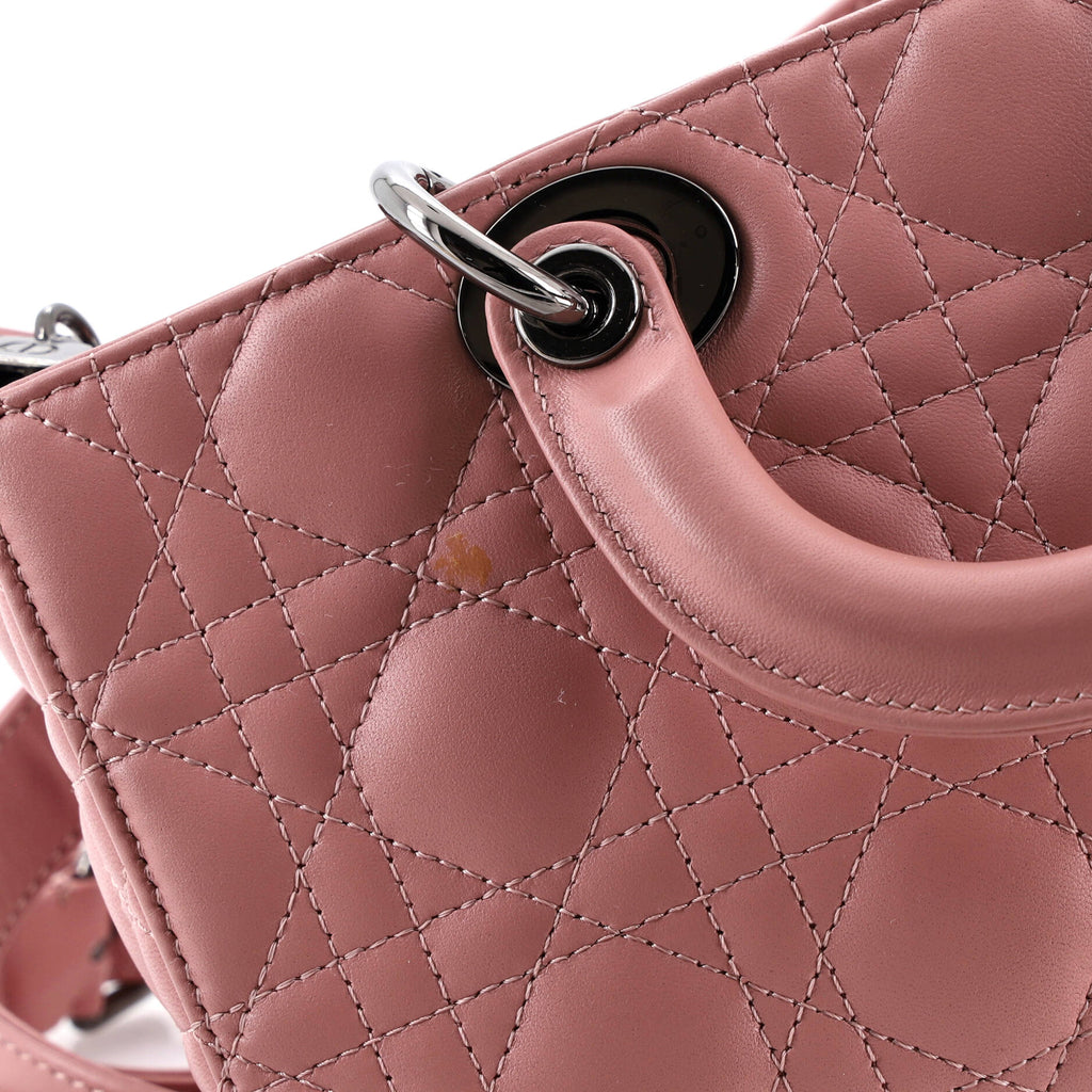 Lady D-Joy Bag Cannage Quilt Lambskin Medium