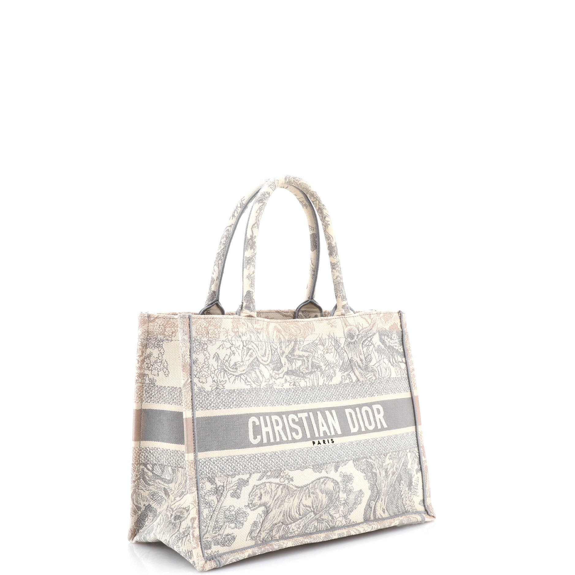 Book Tote Embroidered Canvas Medium