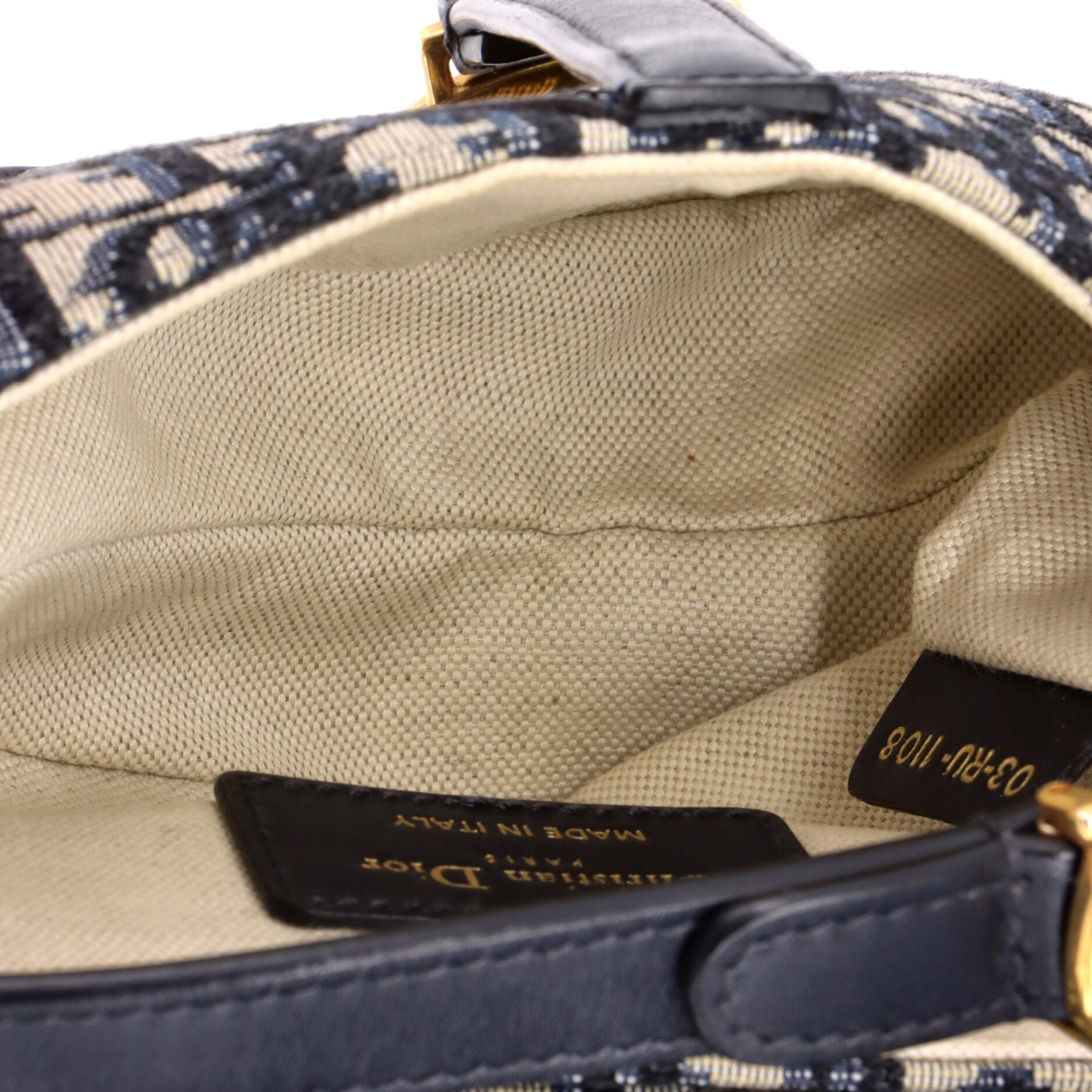 Saddle Handbag Oblique Canvas Mini