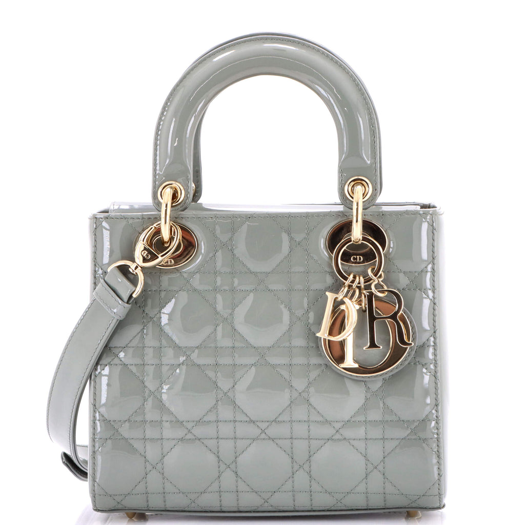 Lady Dior Bag Cannage Quilt Patent Small