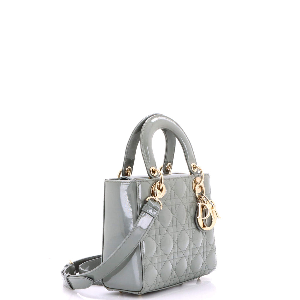 Lady Dior Bag Cannage Quilt Patent Small