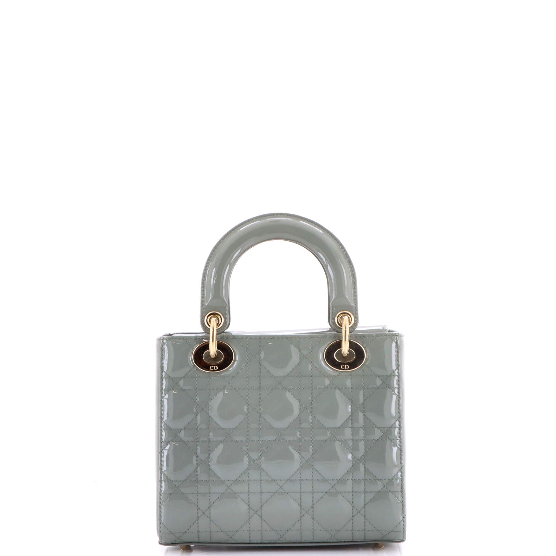 Lady Dior Bag Cannage Quilt Patent Small