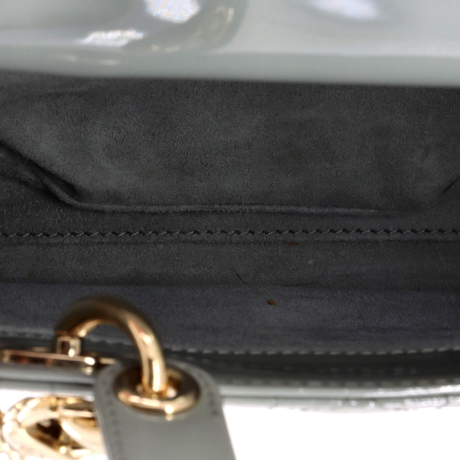 Lady Dior Bag Cannage Quilt Patent Small