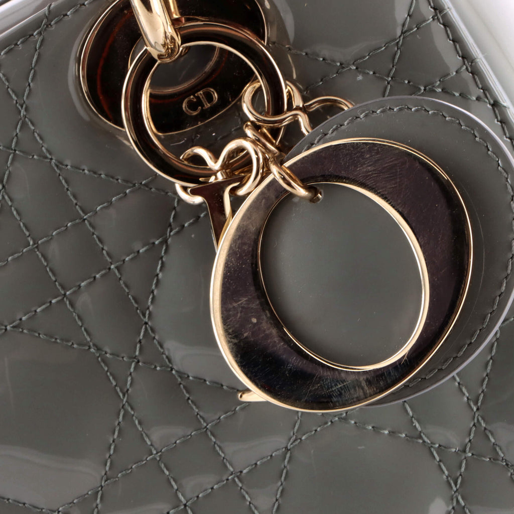 Lady Dior Bag Cannage Quilt Patent Small
