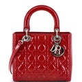 Lady Dior Bag Cannage Quilt Patent Medium