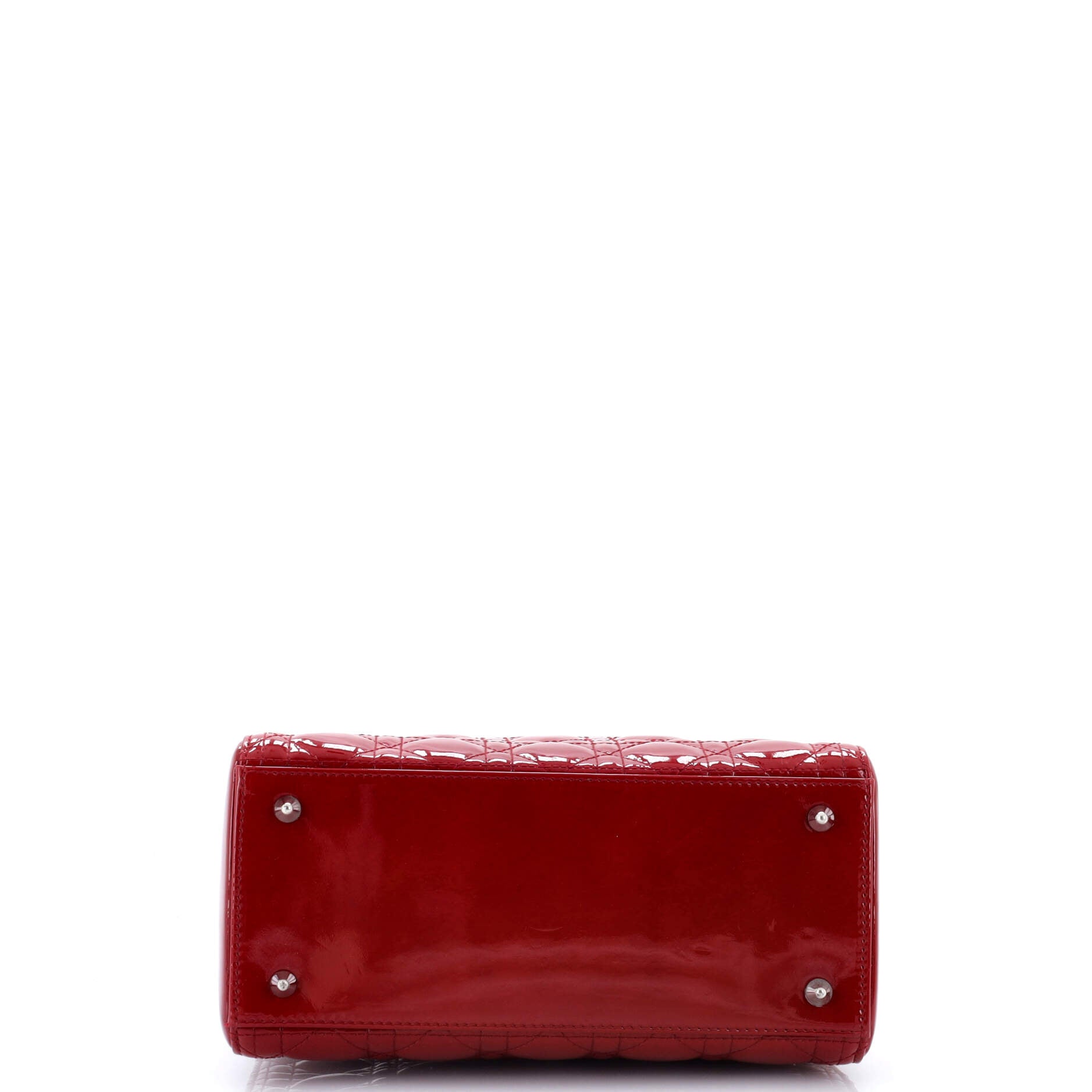 Lady Dior Bag Cannage Quilt Patent Medium