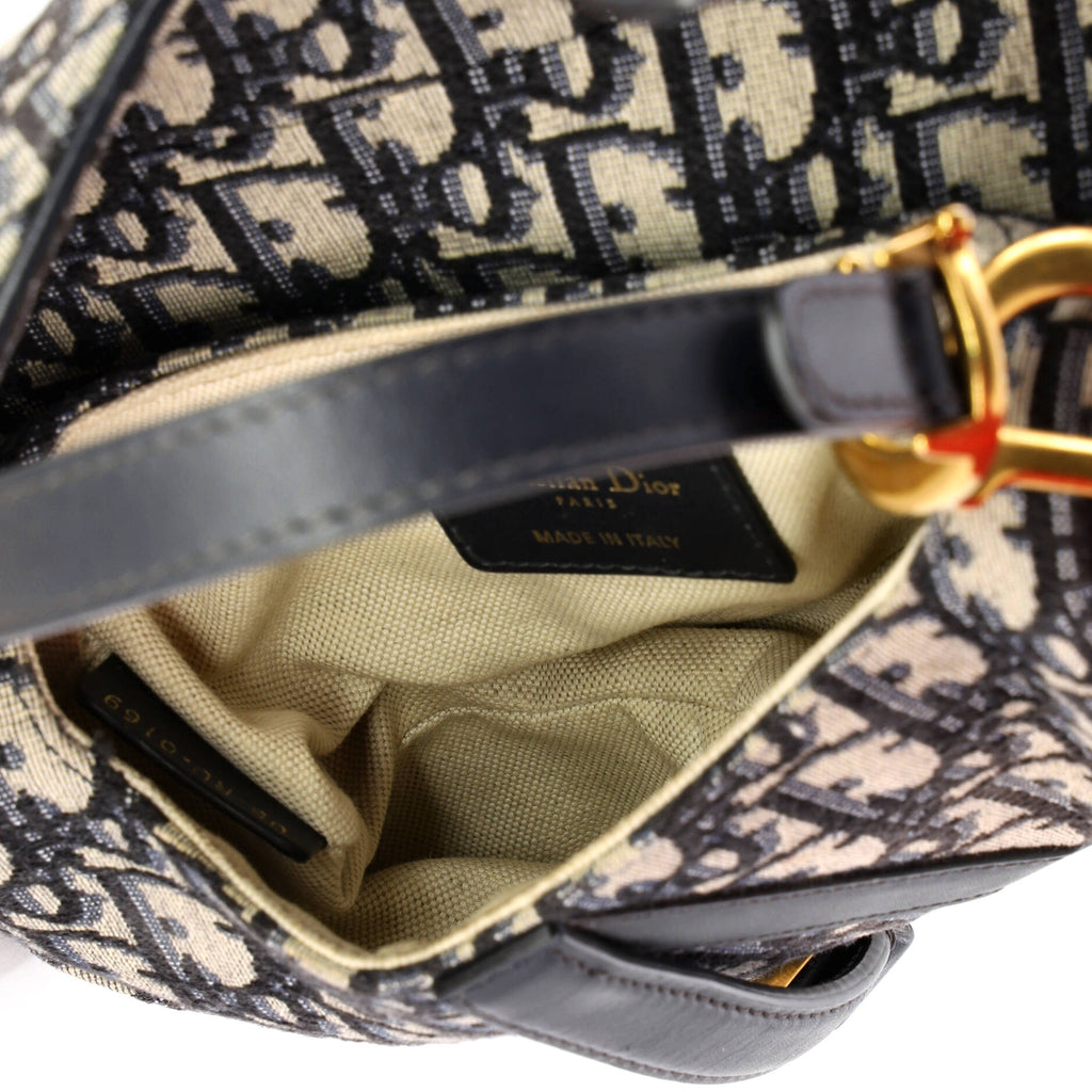 Saddle Handbag Oblique Canvas Mini