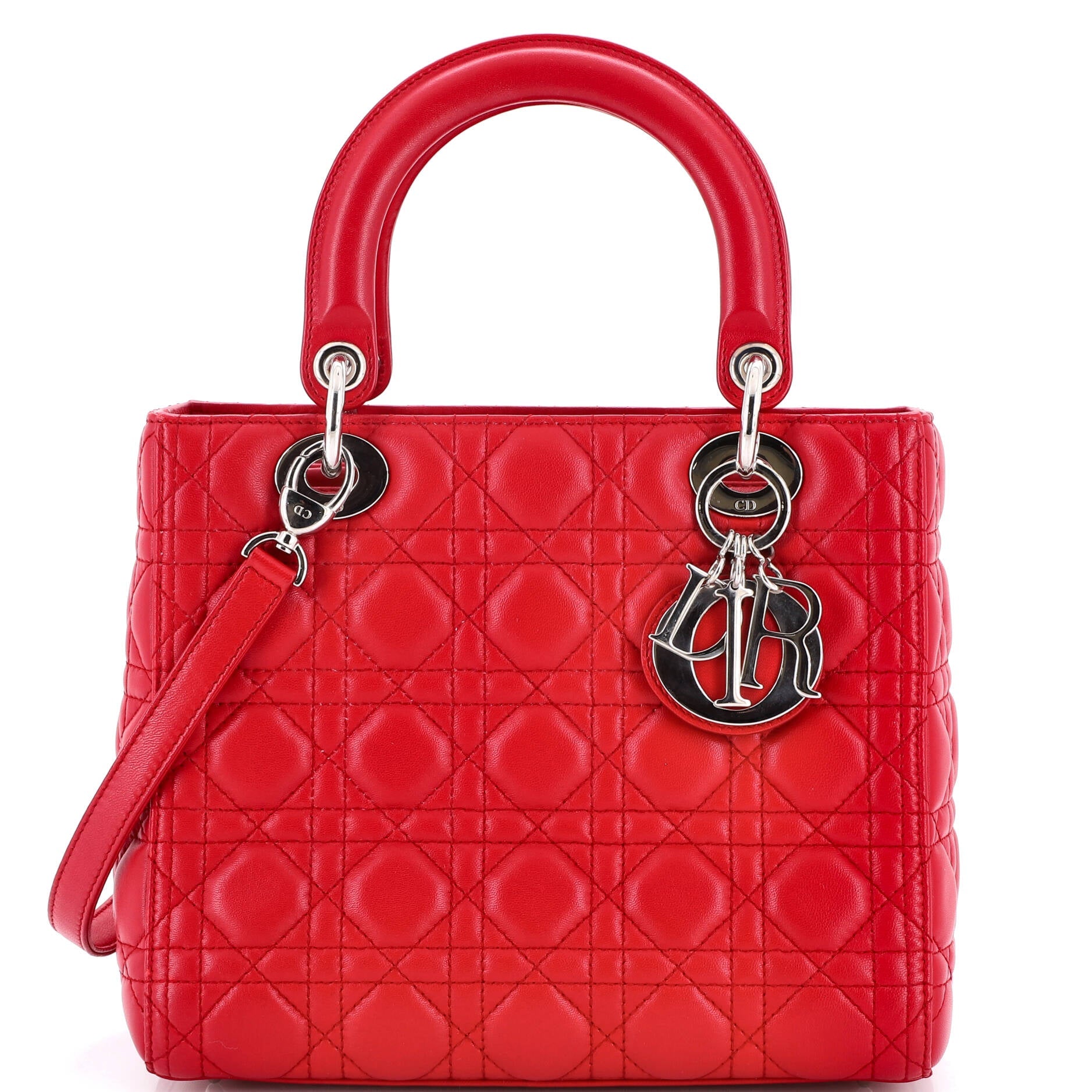 Lady Dior Bag Cannage Quilt Lambskin Medium