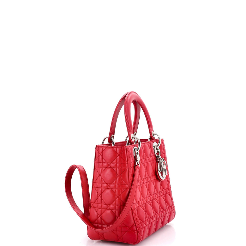 Lady Dior Bag Cannage Quilt Lambskin Medium