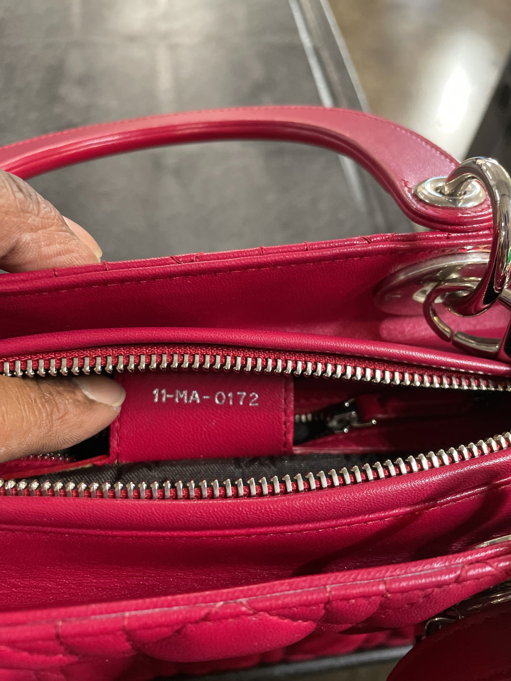 Lady Dior Bag Cannage Quilt Lambskin Medium