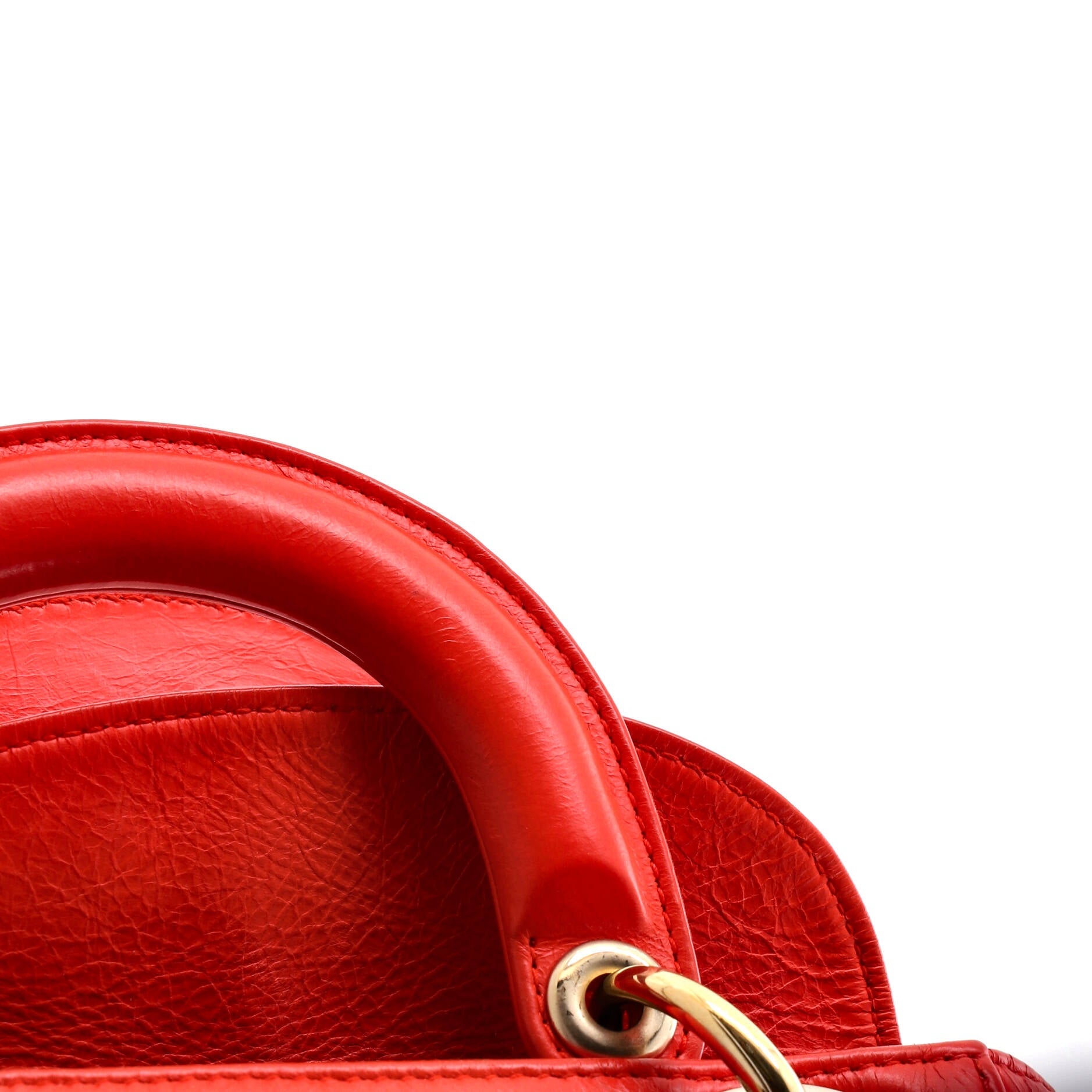 Lady Dior Chain Bag Beaded Leather Mini