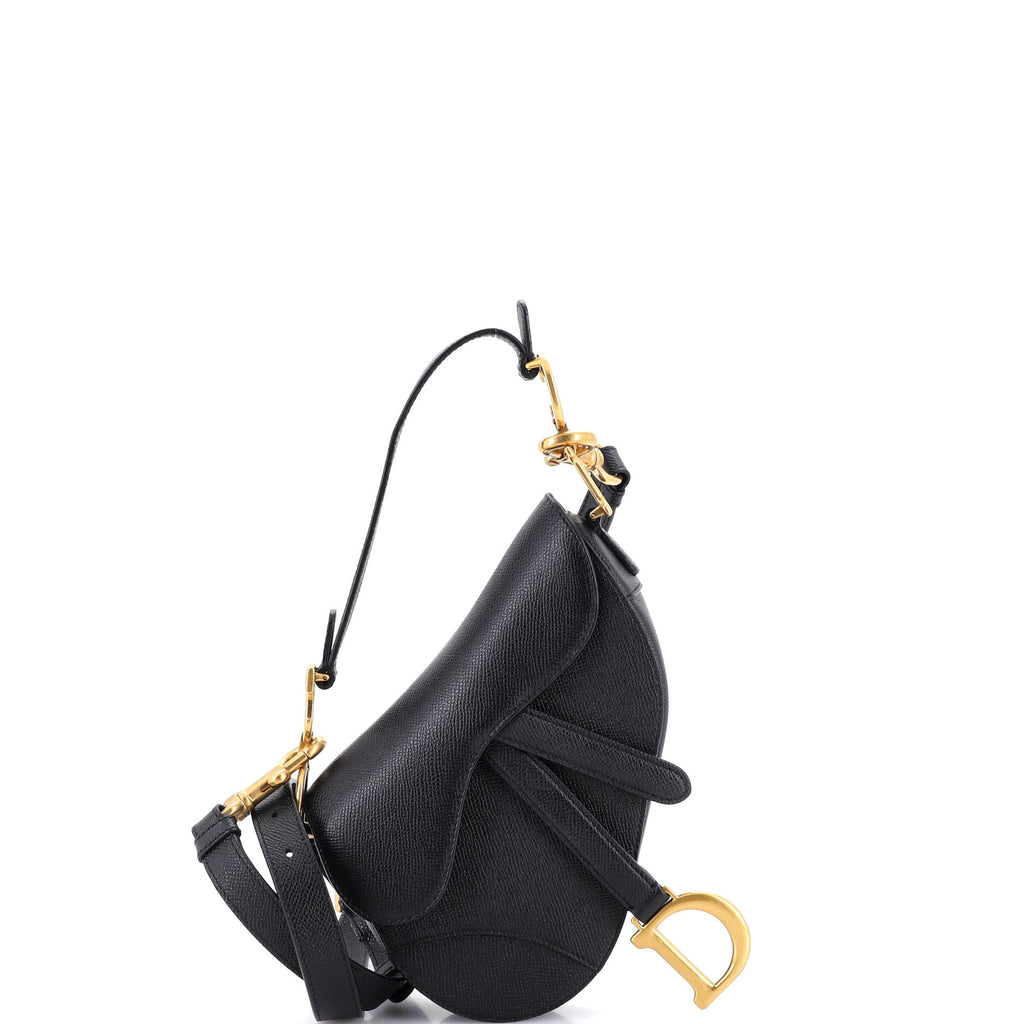 Saddle Handbag with Strap Leather Mini