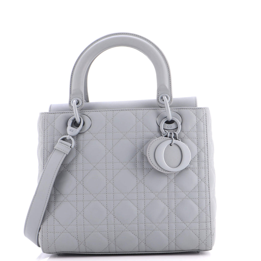 Ultra Matte Lady Dior Bag Cannage Quilt Calfskin Medium