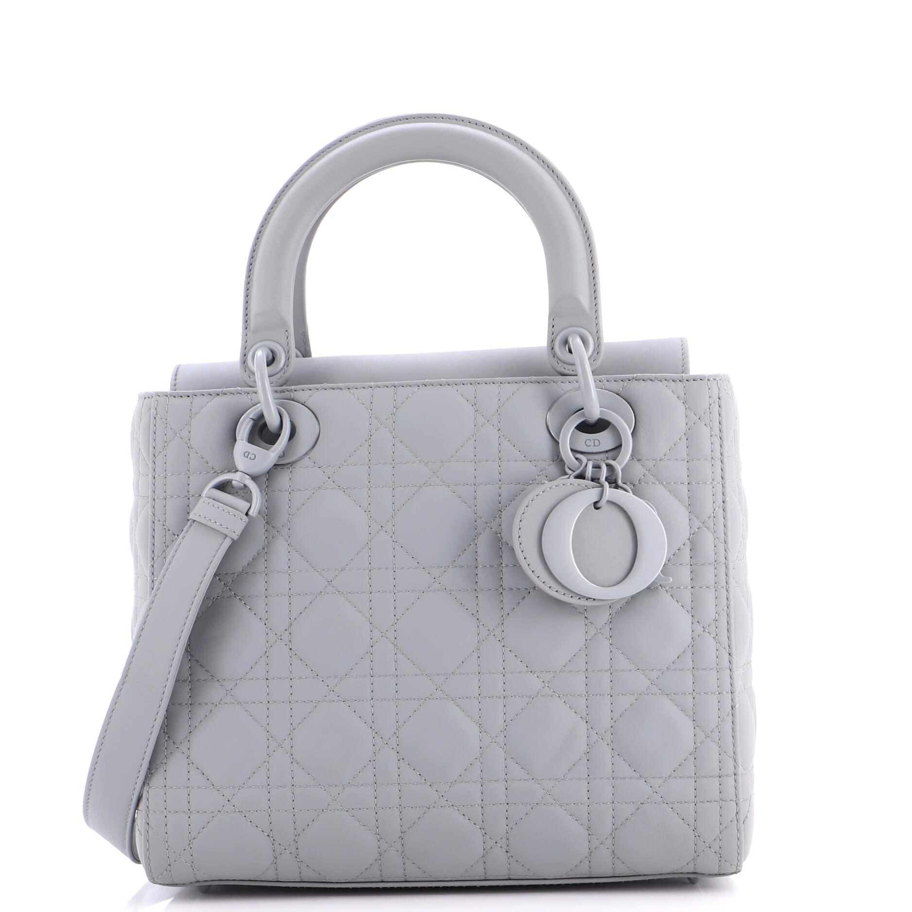 Ultra Matte Lady Dior Bag Cannage Quilt Calfskin Medium