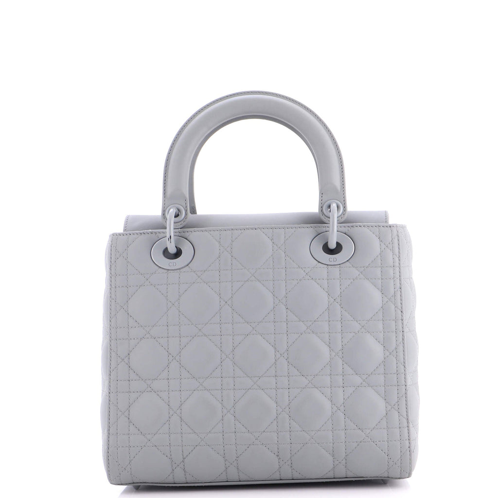 Ultra Matte Lady Dior Bag Cannage Quilt Calfskin Medium