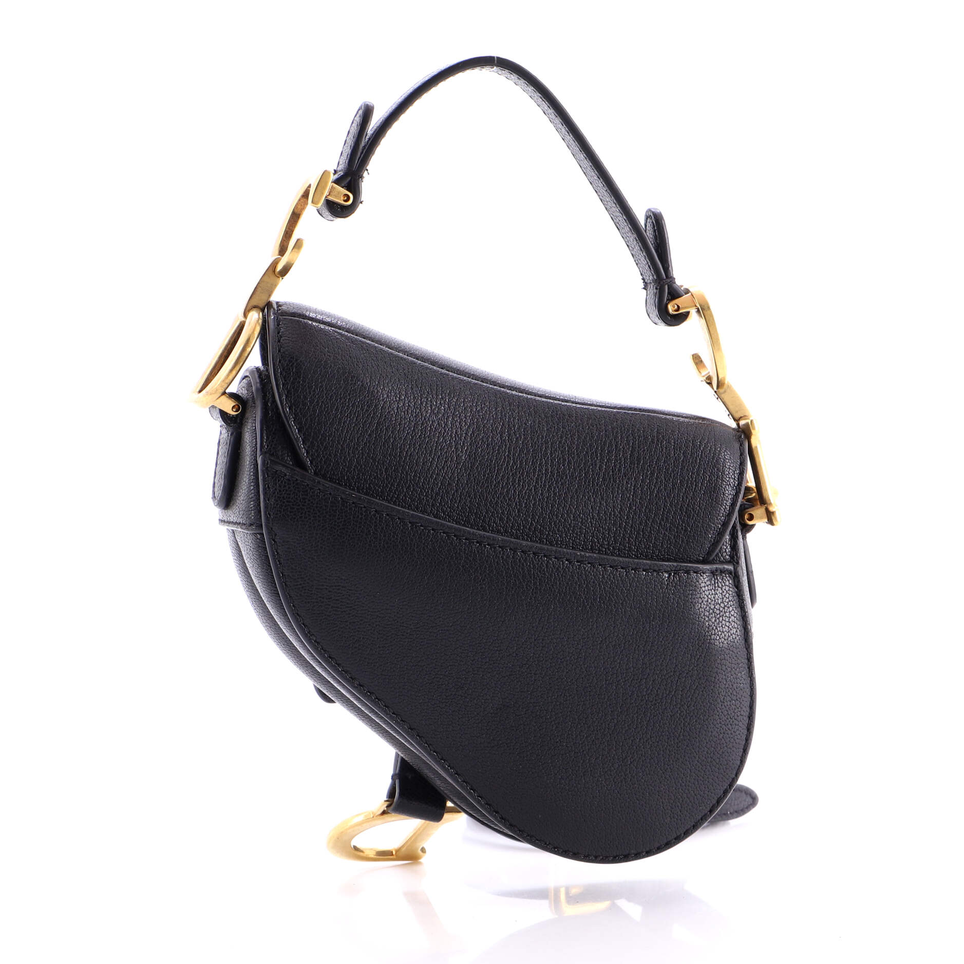 Saddle Handbag with Strap Leather Micro