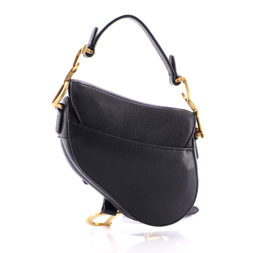 Saddle Handbag with Strap Leather Micro