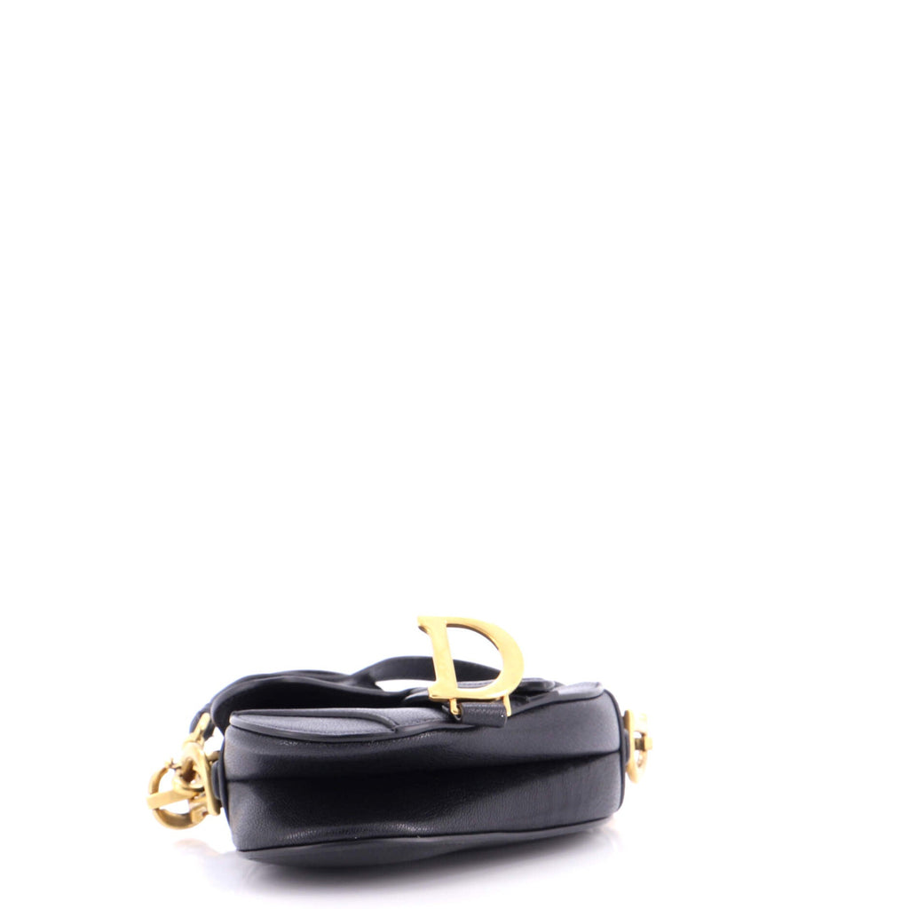 Saddle Handbag with Strap Leather Micro