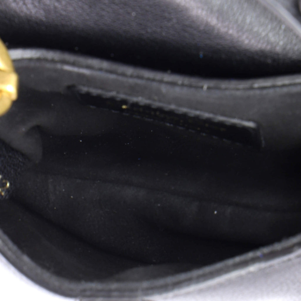 Saddle Handbag with Strap Leather Micro