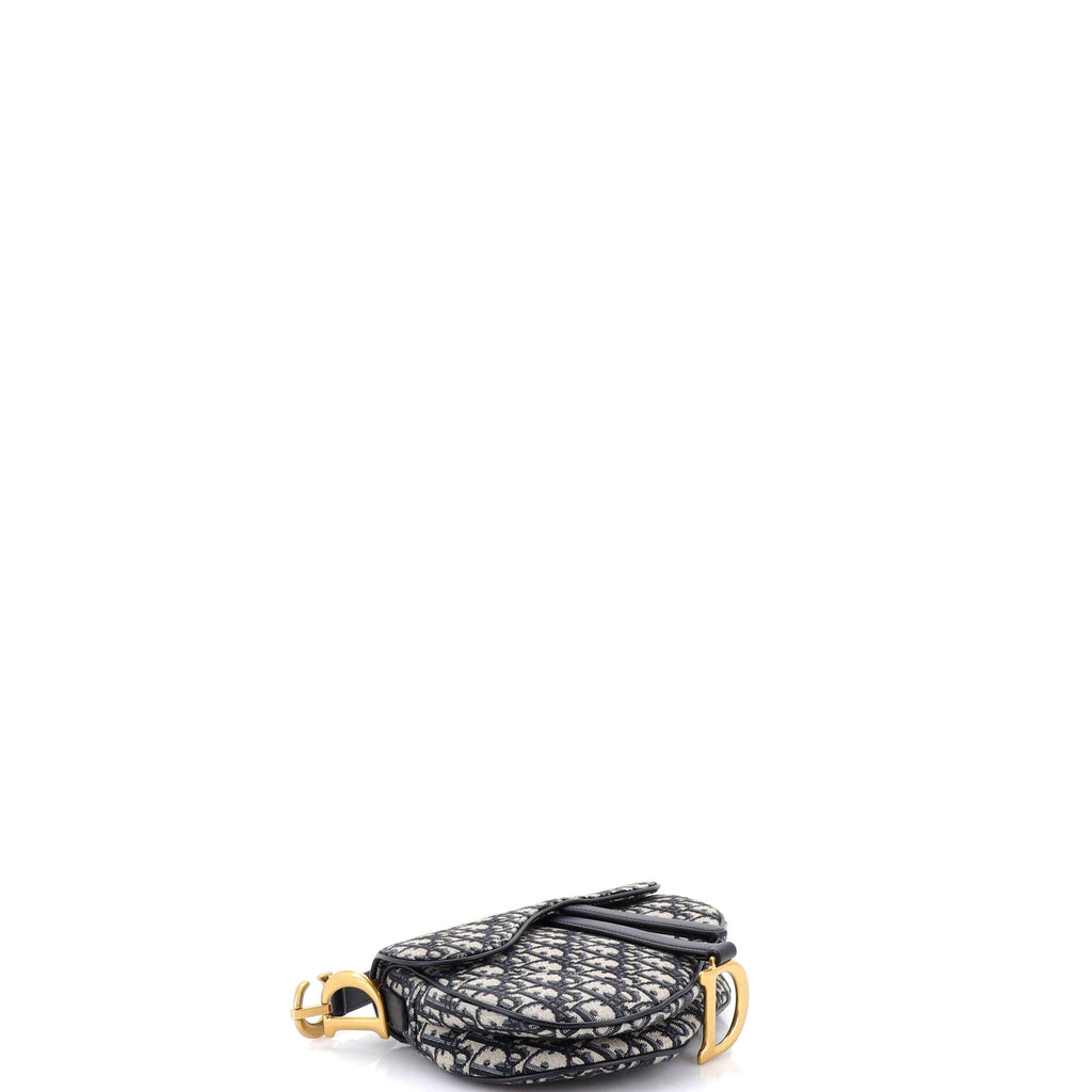 Saddle Handbag with Strap Oblique Canvas Medium