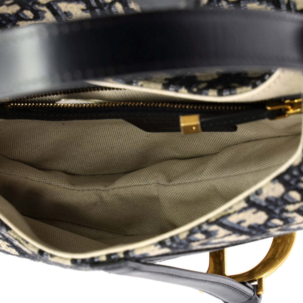 Saddle Handbag with Strap Oblique Canvas Medium