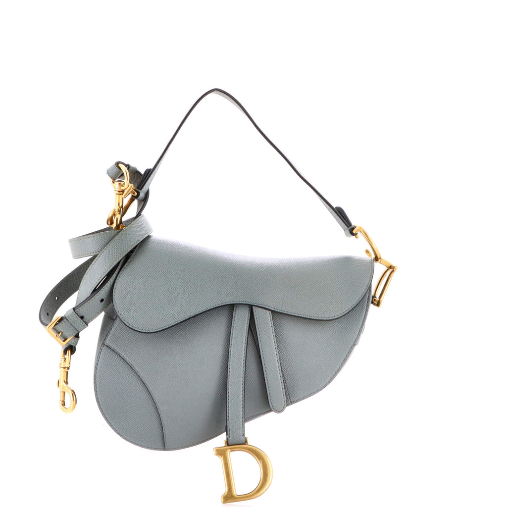 Saddle Handbag with Strap Leather Medium