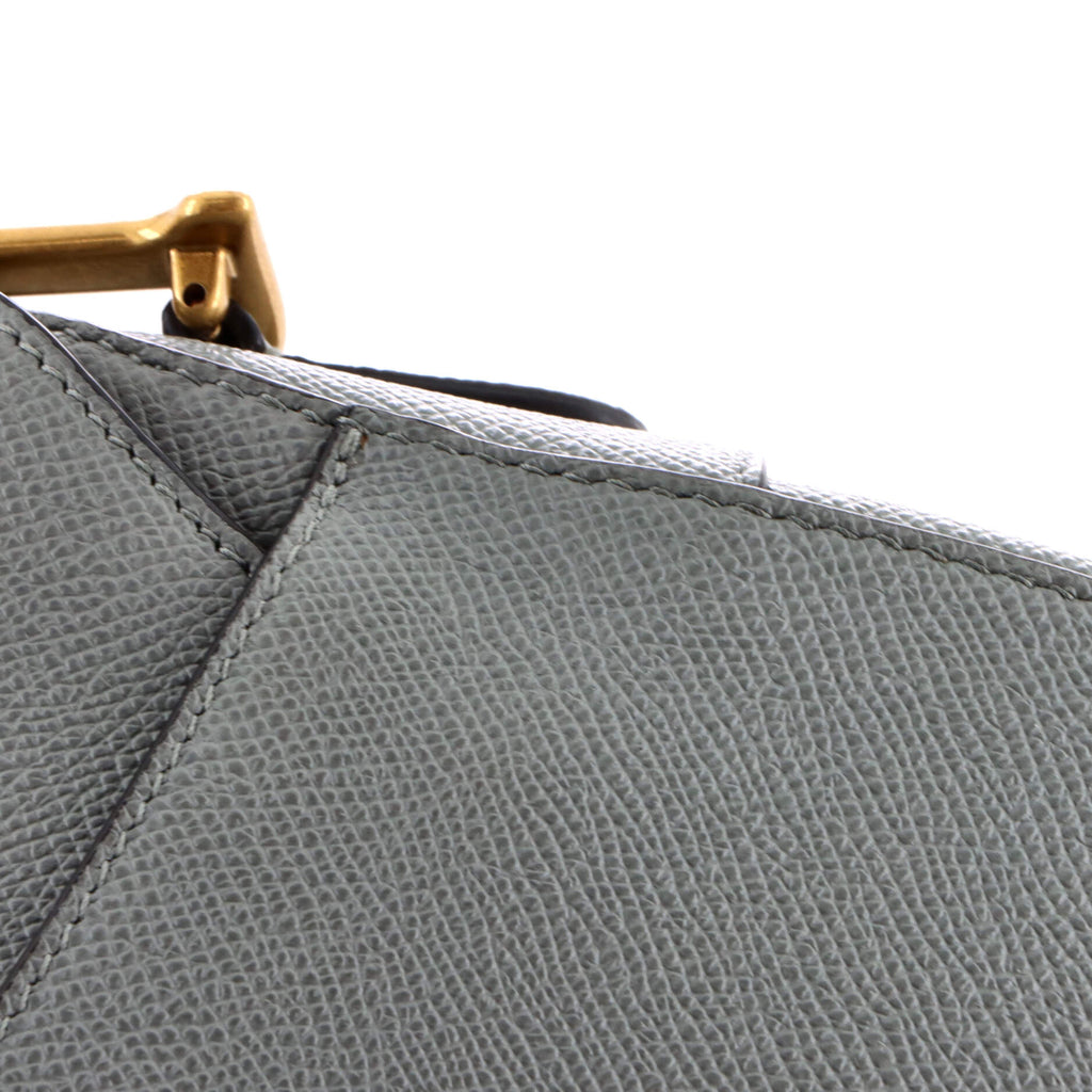 Saddle Handbag with Strap Leather Medium