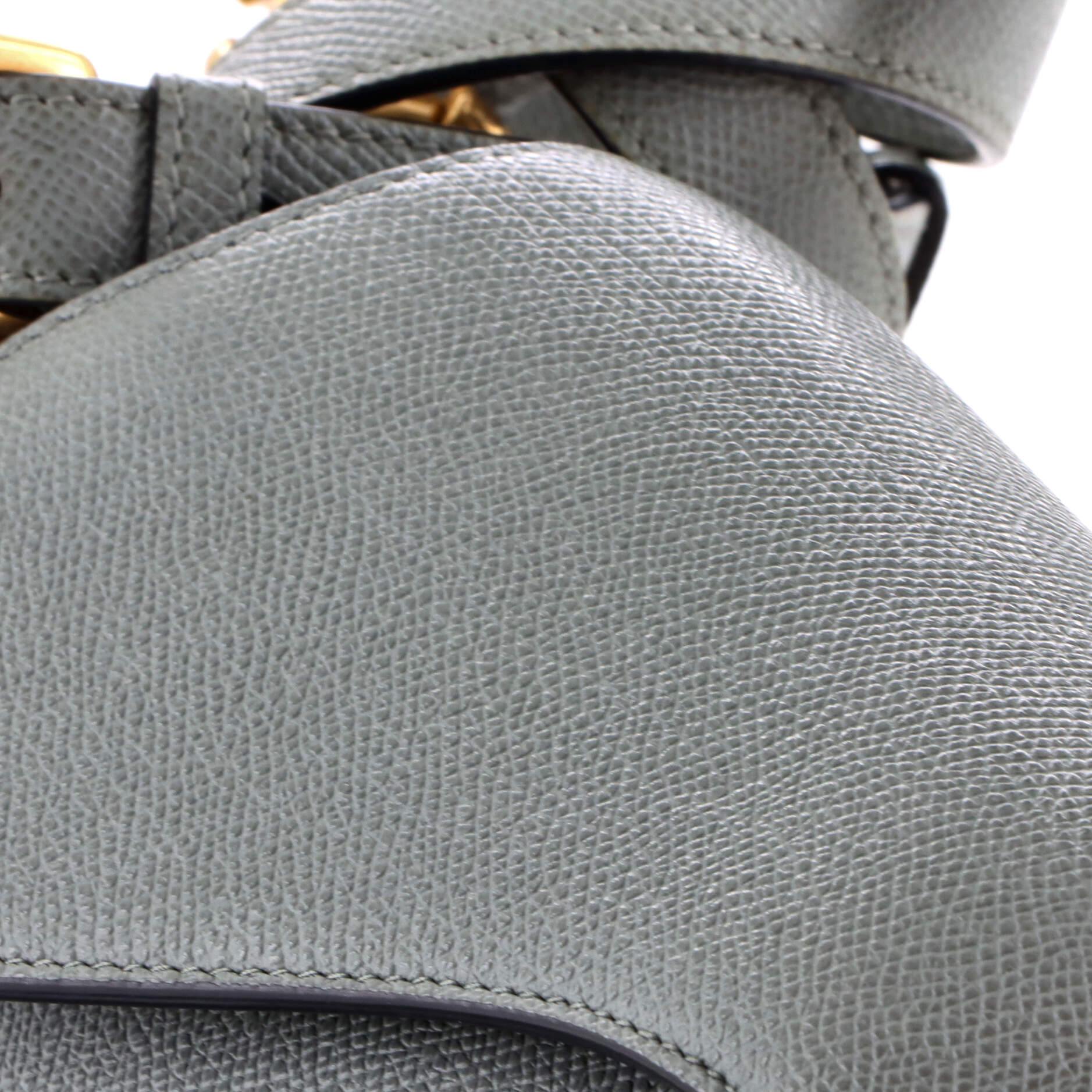 Saddle Handbag with Strap Leather Medium