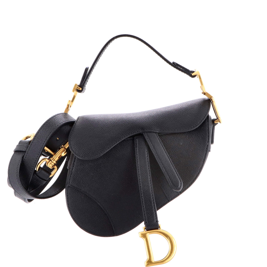 Saddle Handbag with Strap Leather Mini