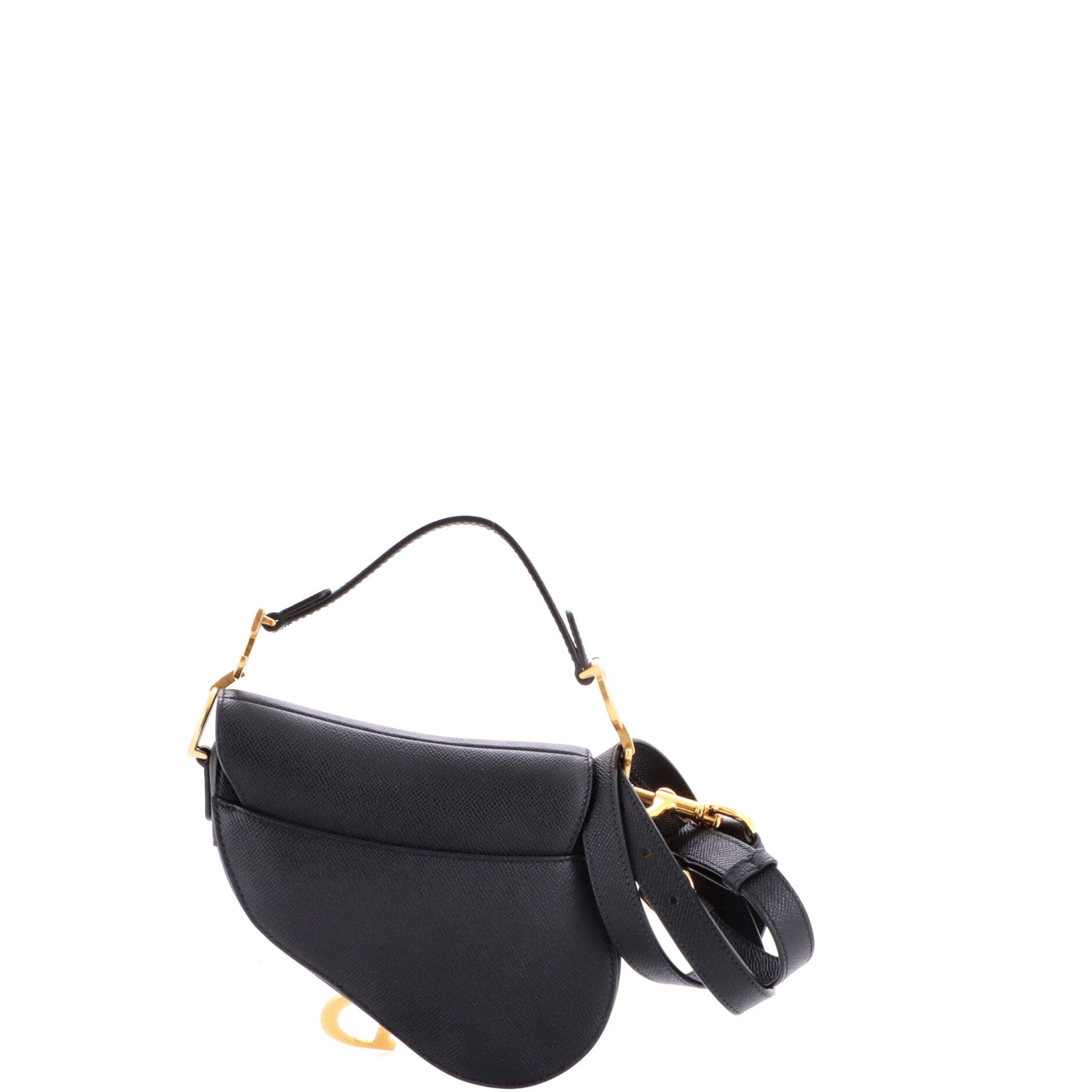 Saddle Handbag with Strap Leather Mini