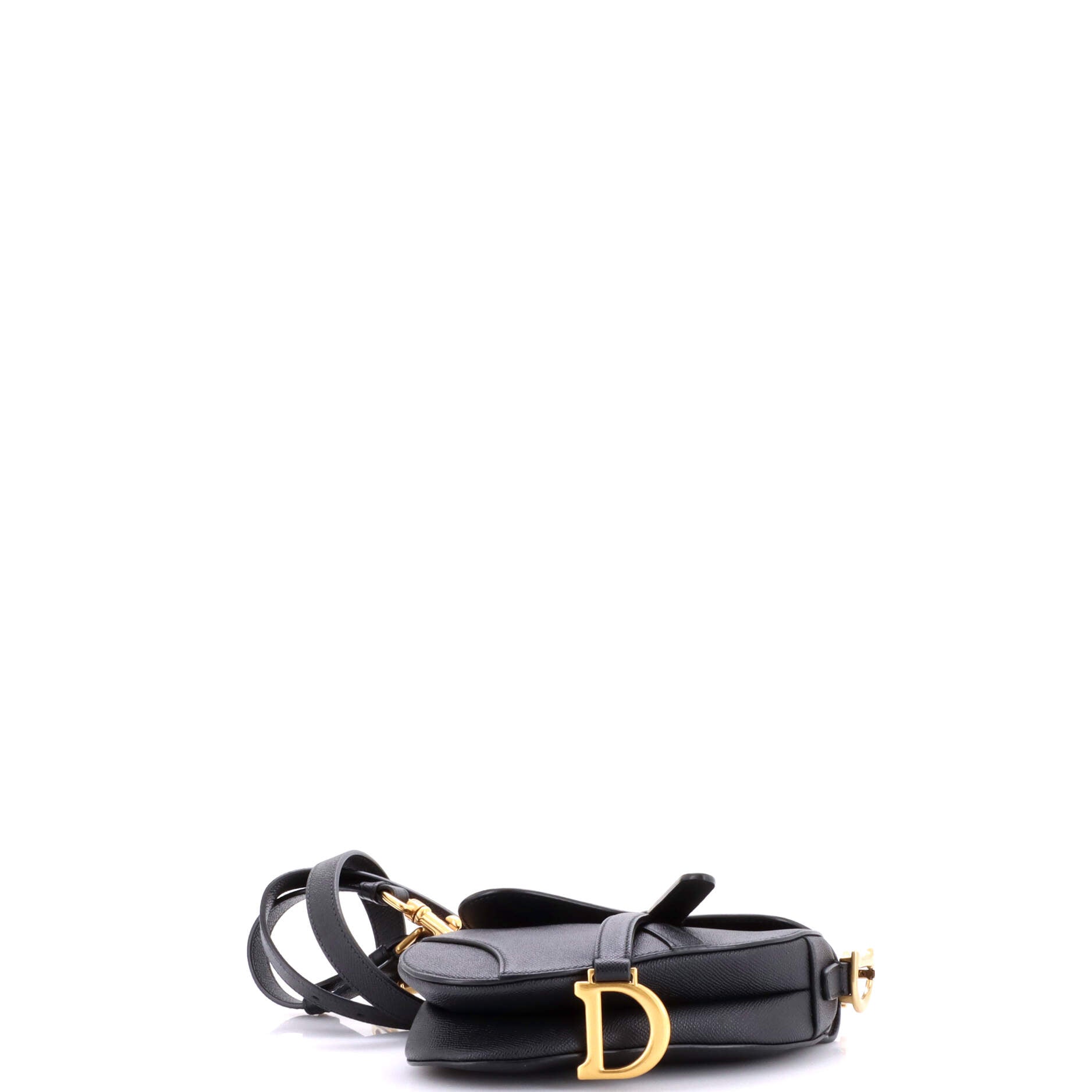 Saddle Handbag with Strap Leather Mini