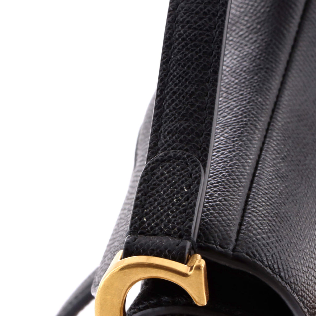 Saddle Handbag with Strap Leather Mini