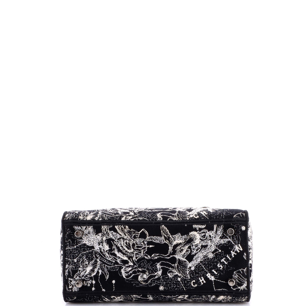 Lady D-Lite Bag Embroidered Canvas Medium