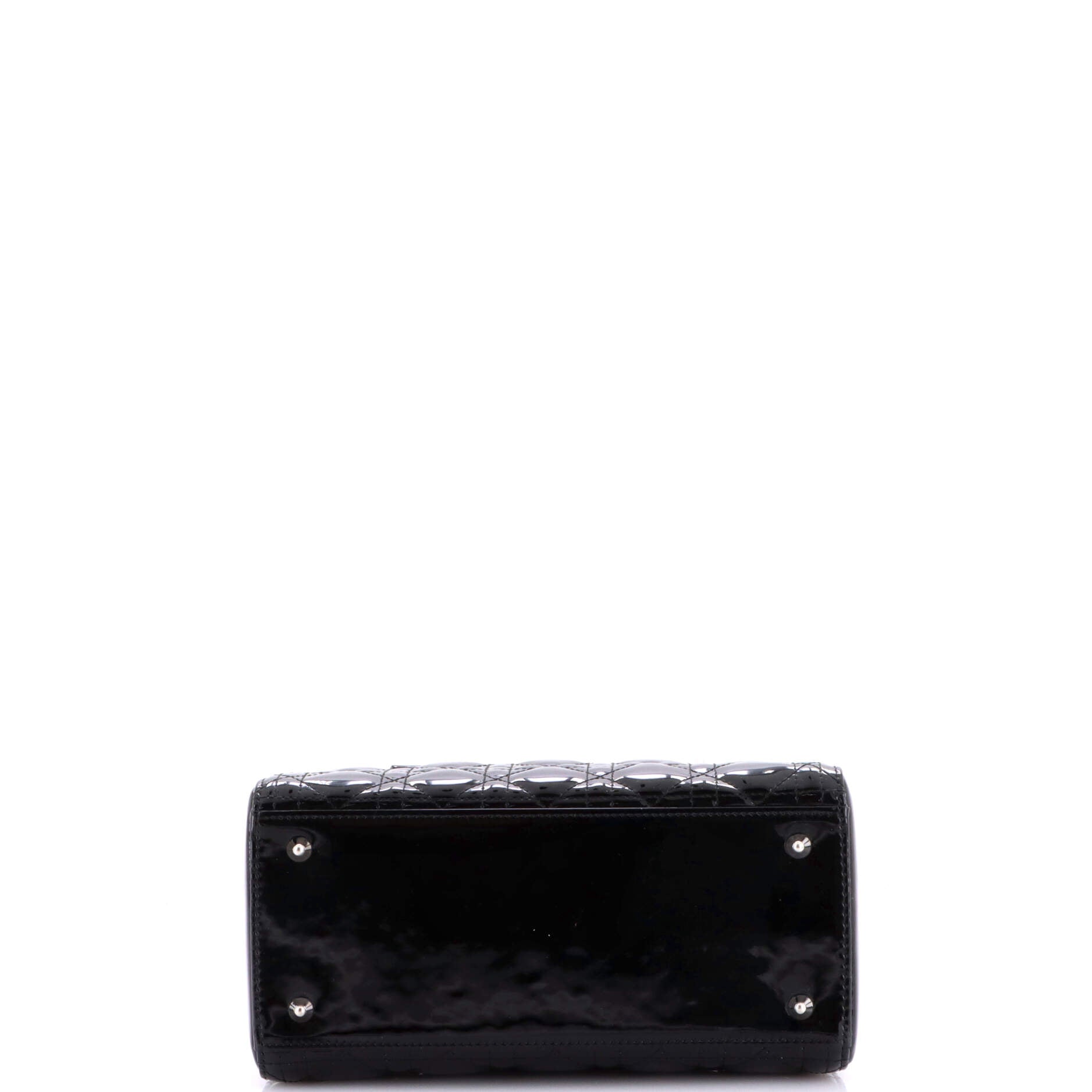 Lady Dior Bag Cannage Quilt Patent Medium