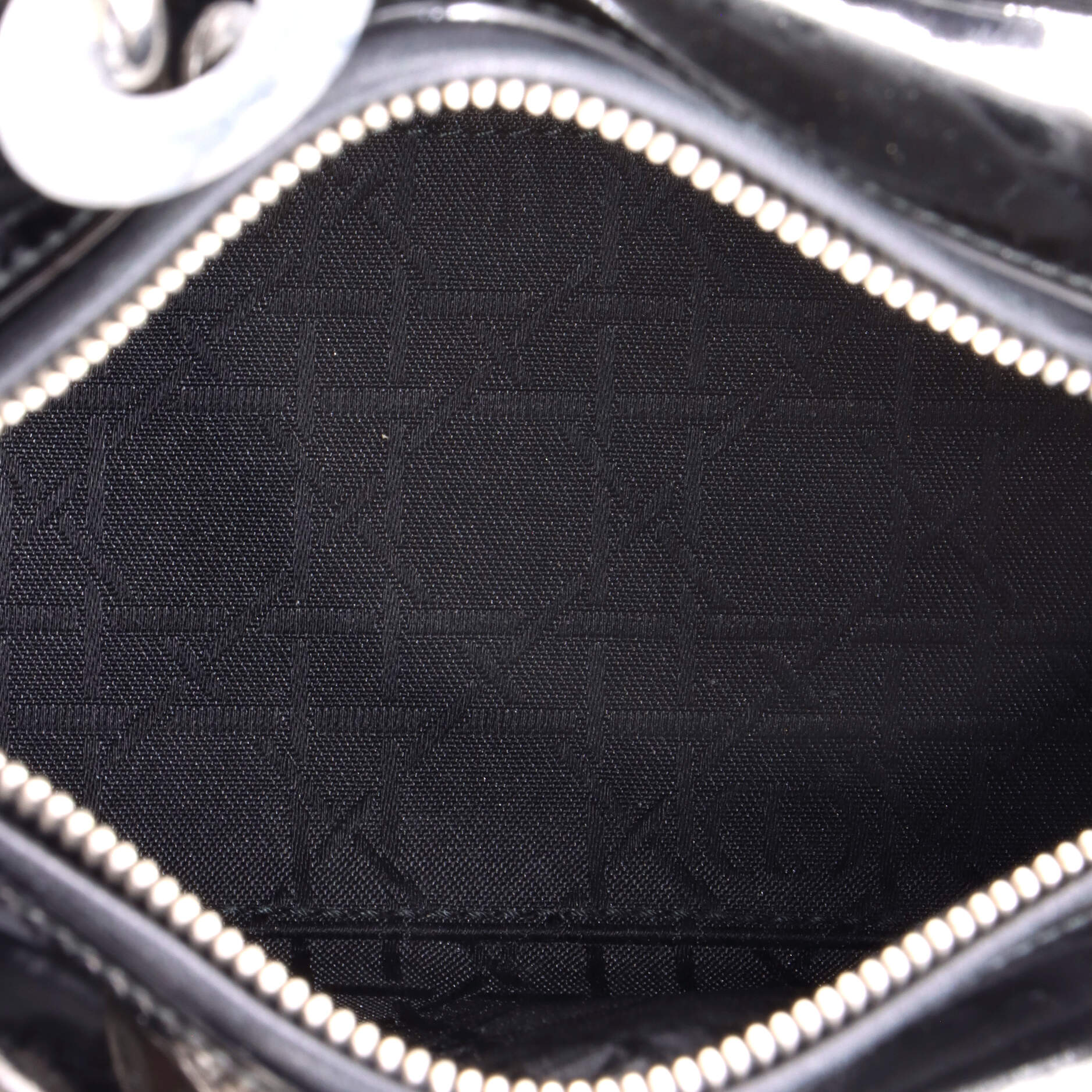 Lady Dior Bag Cannage Quilt Patent Medium