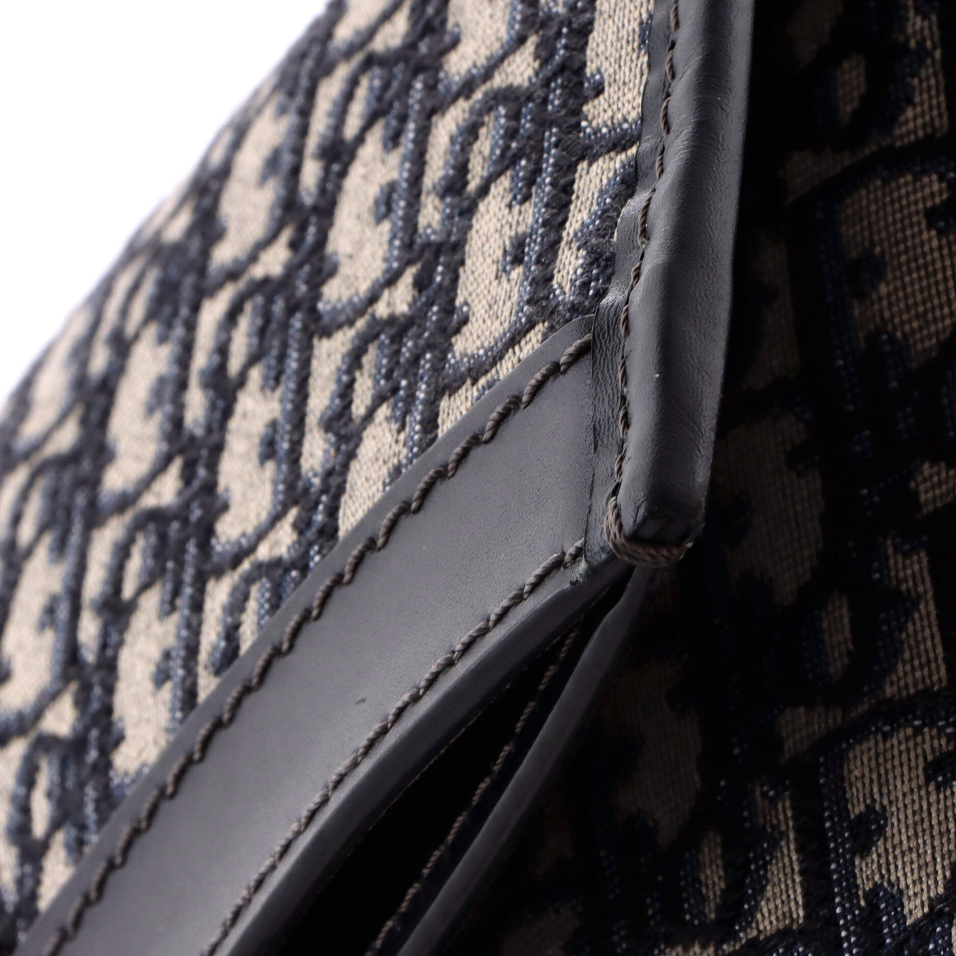 Fold Over Clutch Oblique Canvas