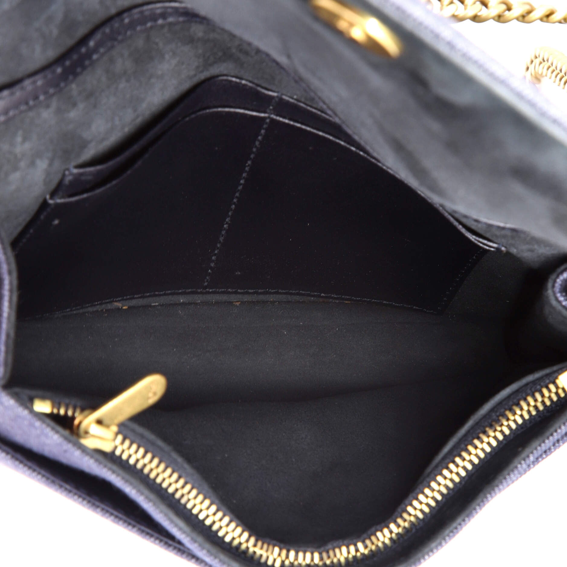 Diorama Wallet on Chain Cannage Studded Denim