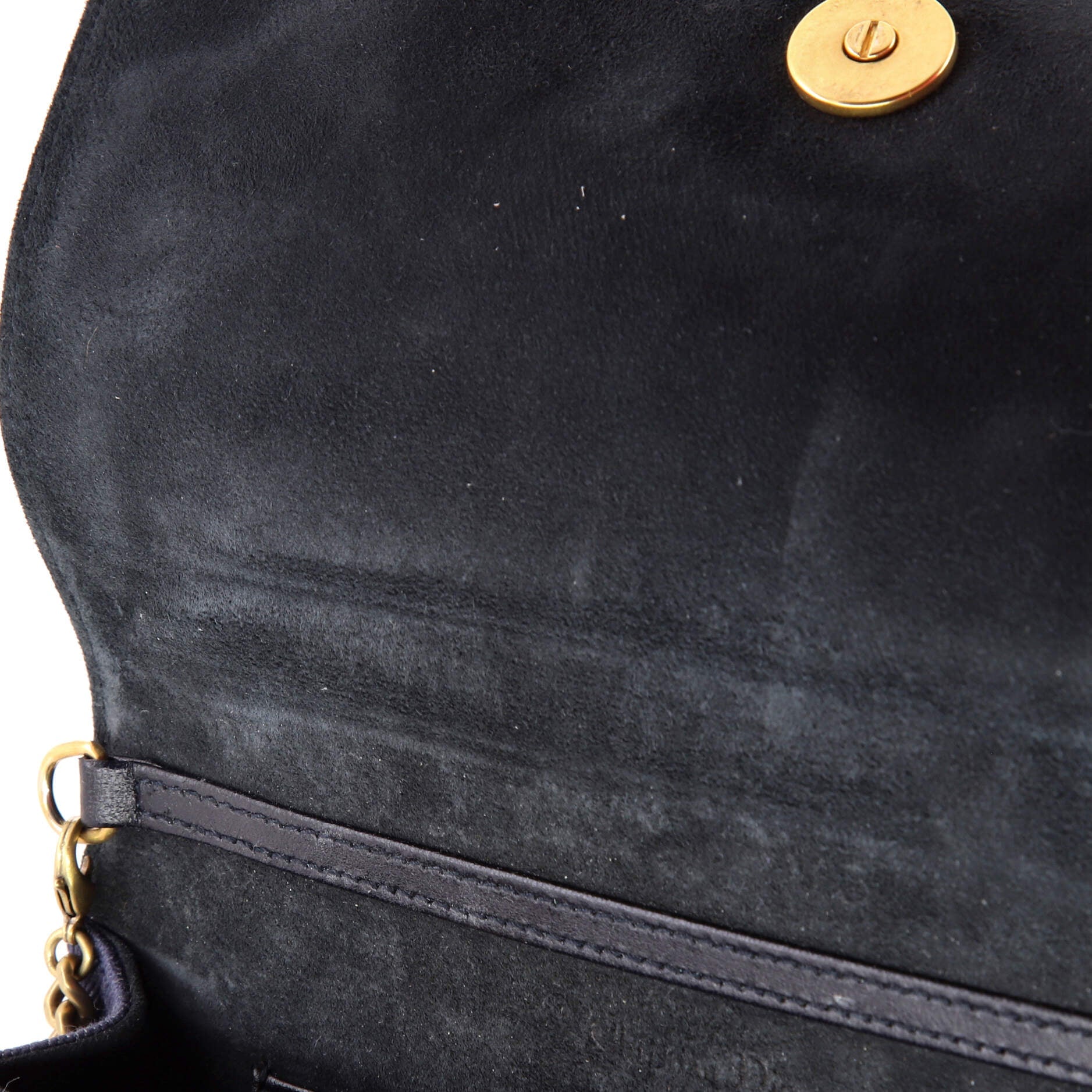 Diorama Wallet on Chain Cannage Studded Denim
