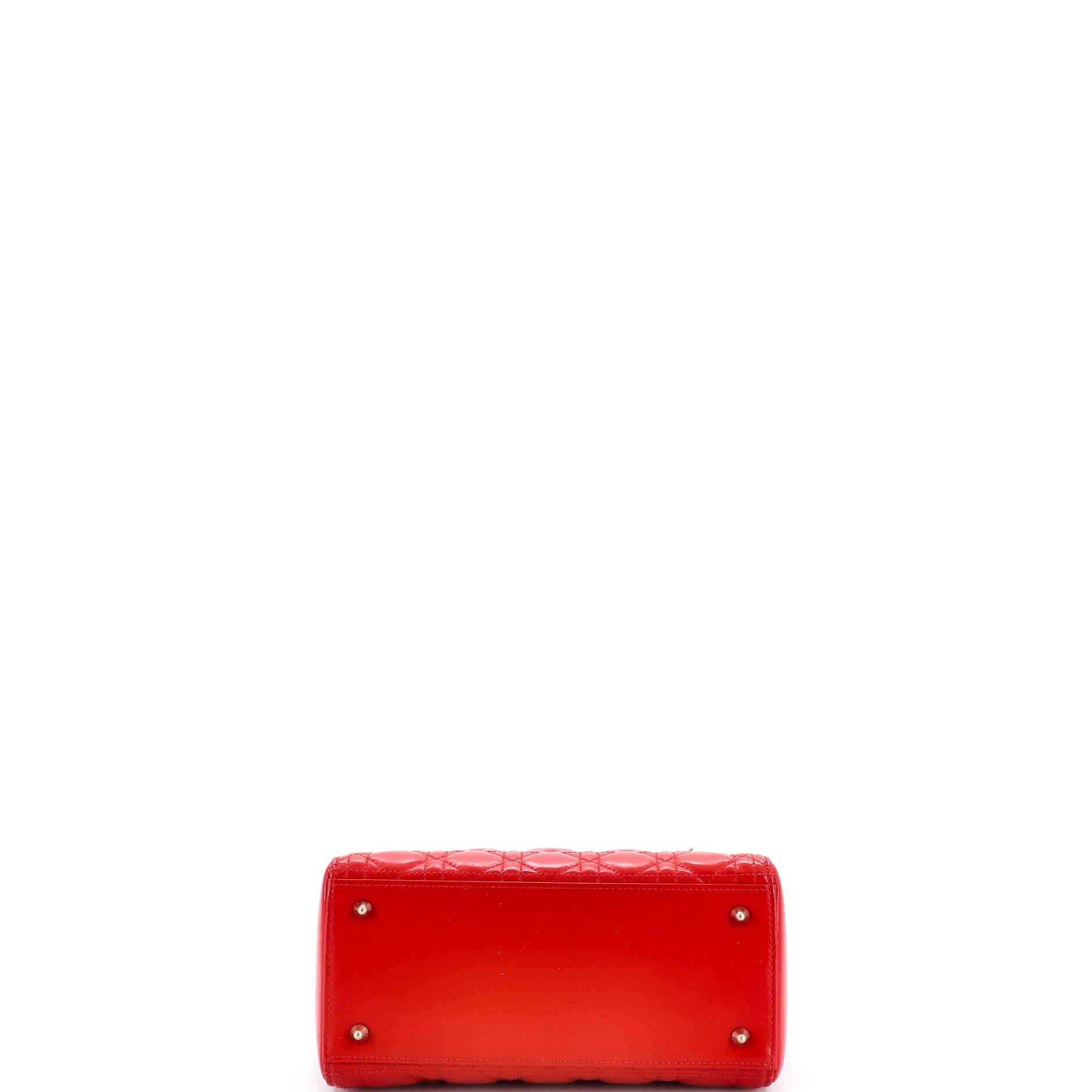 Lady Dior Bag Cannage Quilt Patent Medium